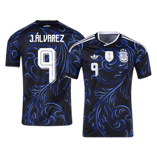 Tricouri Fotbal Argentina J. ÁLVAREZ #9 Deplasare Cupa Mondială 2026
