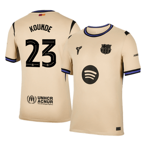 Tricouri Fotbal Barcelona KOUNDE #23 Deplasare 2025/26 - UCL