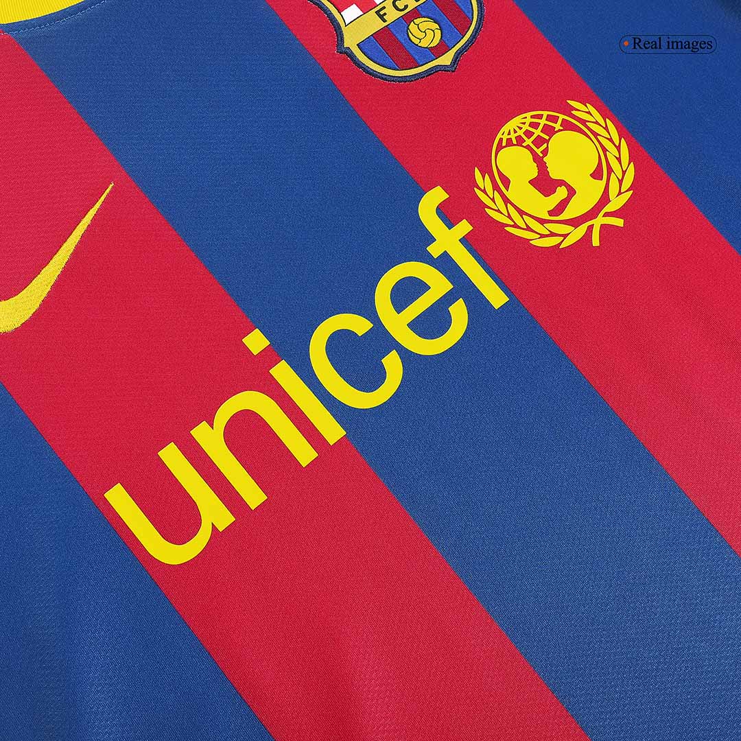 Tricouri Fotbal Vintage Barcelona MESSI #10 Acasă 2010/11
